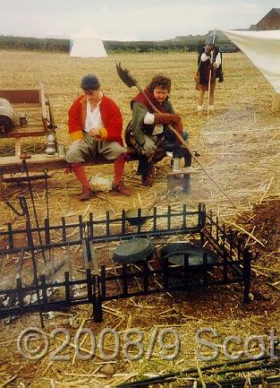 0013.jpg - Loudoun's at Boscoble House 1991, re-enacting the Battle of Worcester 1651