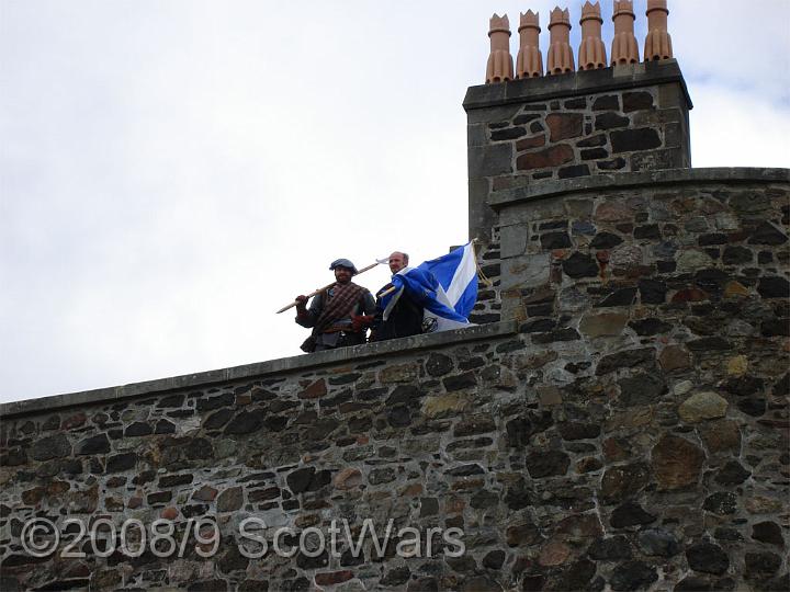 DSC00472-01.jpg - Sealed Knot - Scots BrigadeFrasers and Gordons at Duart castle, Mull, 2006Credit: Photo taken by Joan Lindsay