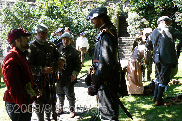 Dumbarton-004b.jpg - SK event, June 2008, Scots Brigade at Dumbarton Castle.Frasers, Gordons, O`Cahans and Lachtnans. Credit Joan Lindsay of Gordons Coy.