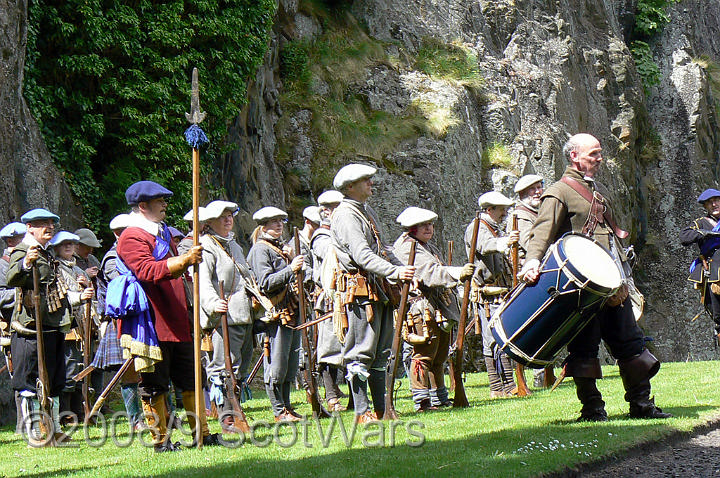 Dumbarton-061.jpg - SK event, June 2008, Scots Brigade at Dumbarton Castle.Frasers, Gordons, O`Cahans and Lachtnans. Credit Joan Lindsay of Gordons Coy.