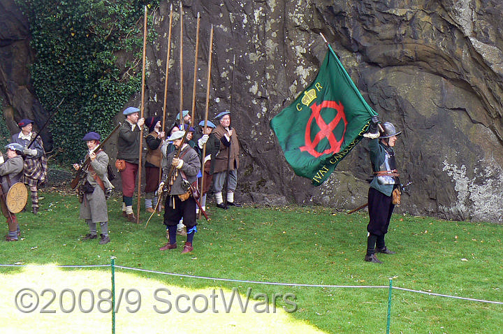 Dumbarton-114.jpg - SK event, June 2008, Scots Brigade at Dumbarton Castle.Frasers, Gordons, O`Cahans and Lachtnans. Credit Joan Lindsay of Gordons Coy.