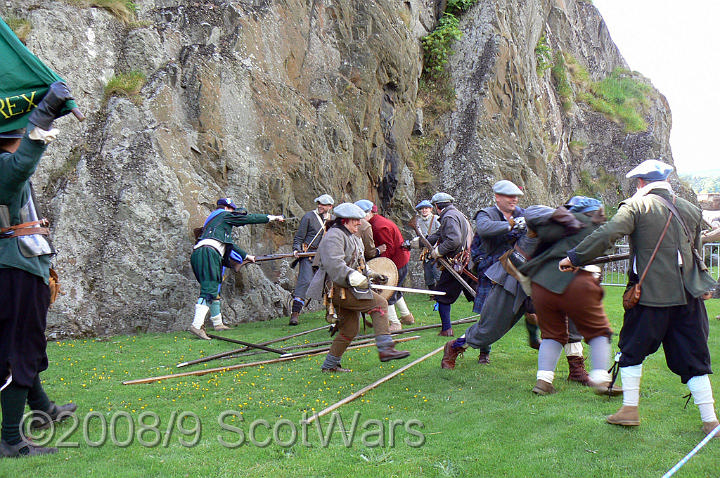 Dumbarton-138.jpg - SK event, June 2008, Scots Brigade at Dumbarton Castle.Frasers, Gordons, O`Cahans and Lachtnans. Credit Joan Lindsay of Gordons Coy.