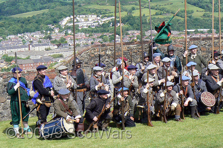 Dumbarton-168.jpg - SK event, June 2008, Scots Brigade at Dumbarton Castle.Frasers, Gordons, O`Cahans and Lachtnans. Credit Joan Lindsay of Gordons Coy.