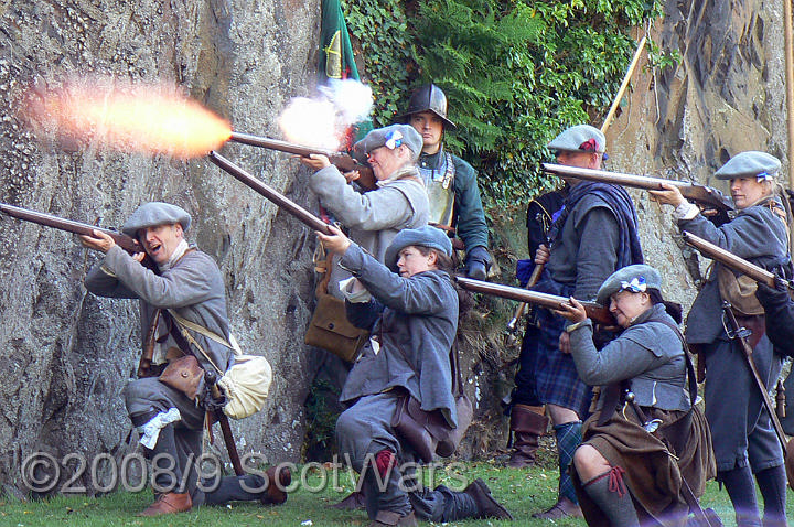 Dumbarton-213.jpg - SK event, June 2008, Scots Brigade at Dumbarton Castle.Frasers, Gordons, O`Cahans and Lachtnans. Credit Joan Lindsay of Gordons Coy.