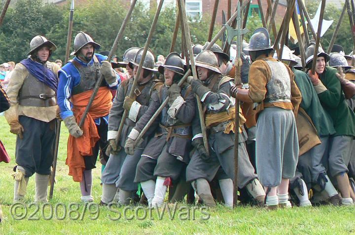 Nantwich-07-029.jpg - Sealed Knot - Scots BrigadeSealed Knot Major, Nantwich, August 2007Credit: Photo taken by Joan Lindsay of Sir William Gordons