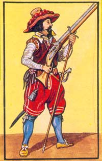 Early 17th century musketeer